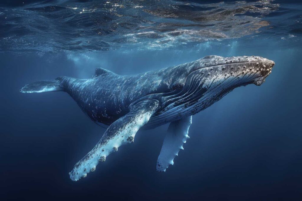 Ballena nadando