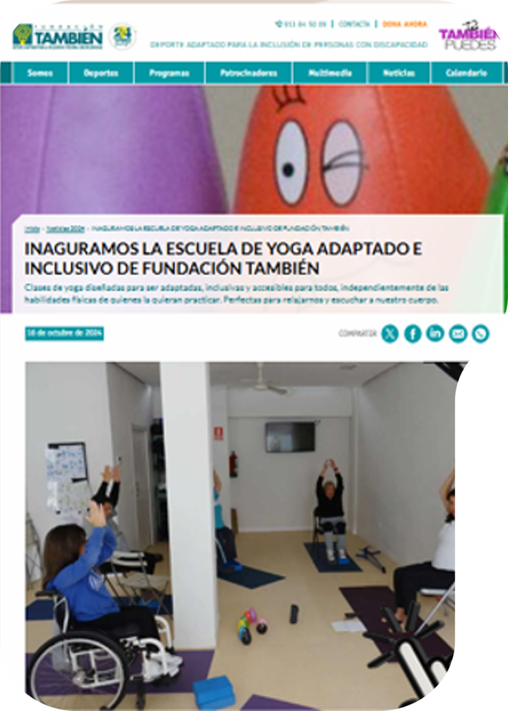 Yoga diverso en los medios